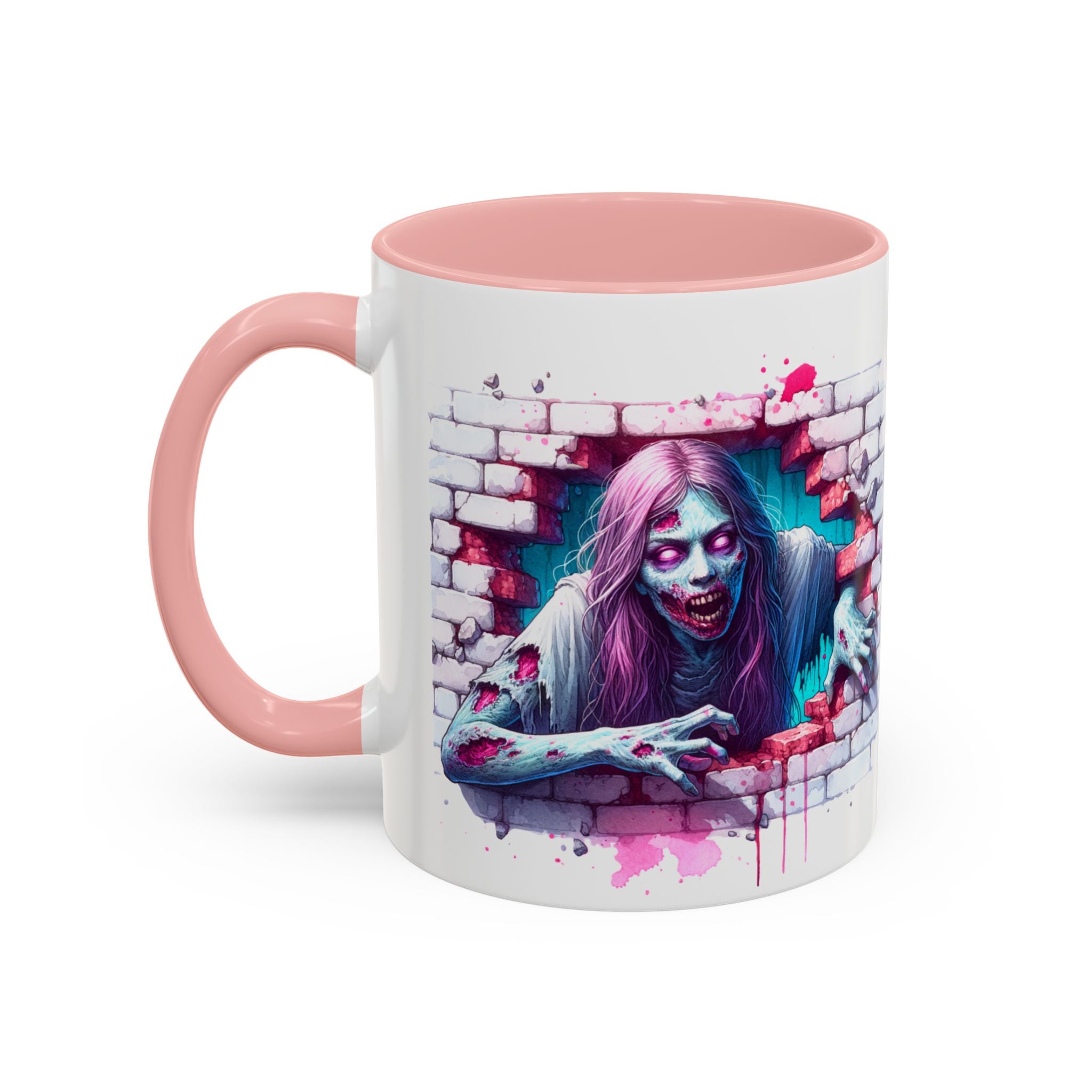 Spooky Zombie Accent Coffee Mug | Halloween Gift, Horror Decor, Unique Coffee Cup, Gothic Style, Zombie Art