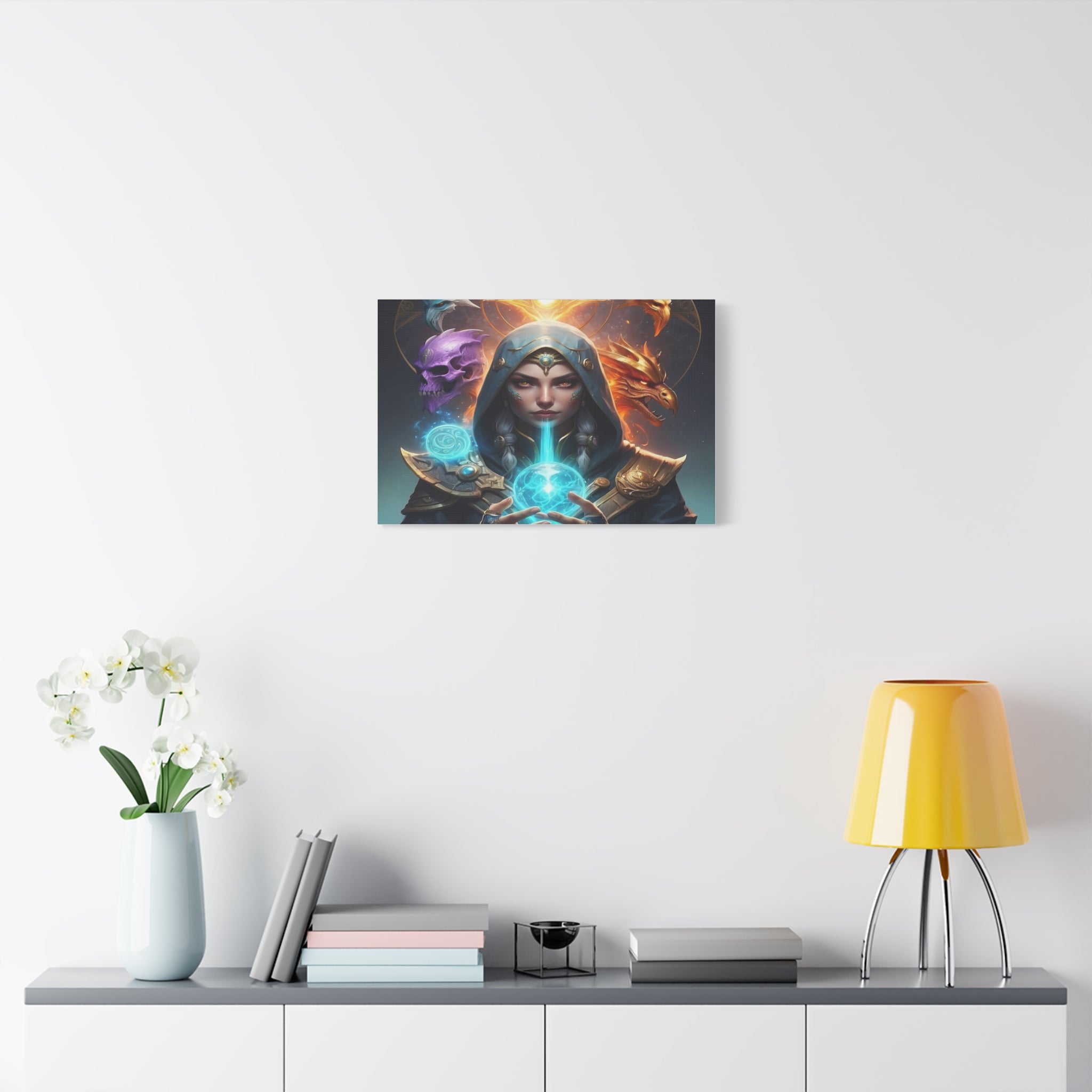 Mystical Sorceress Canvas Artwork - Fantasy Wall Decor