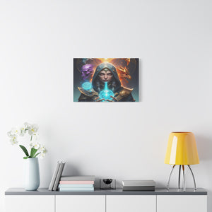 Mystical Sorceress Canvas Artwork - Fantasy Wall Decor