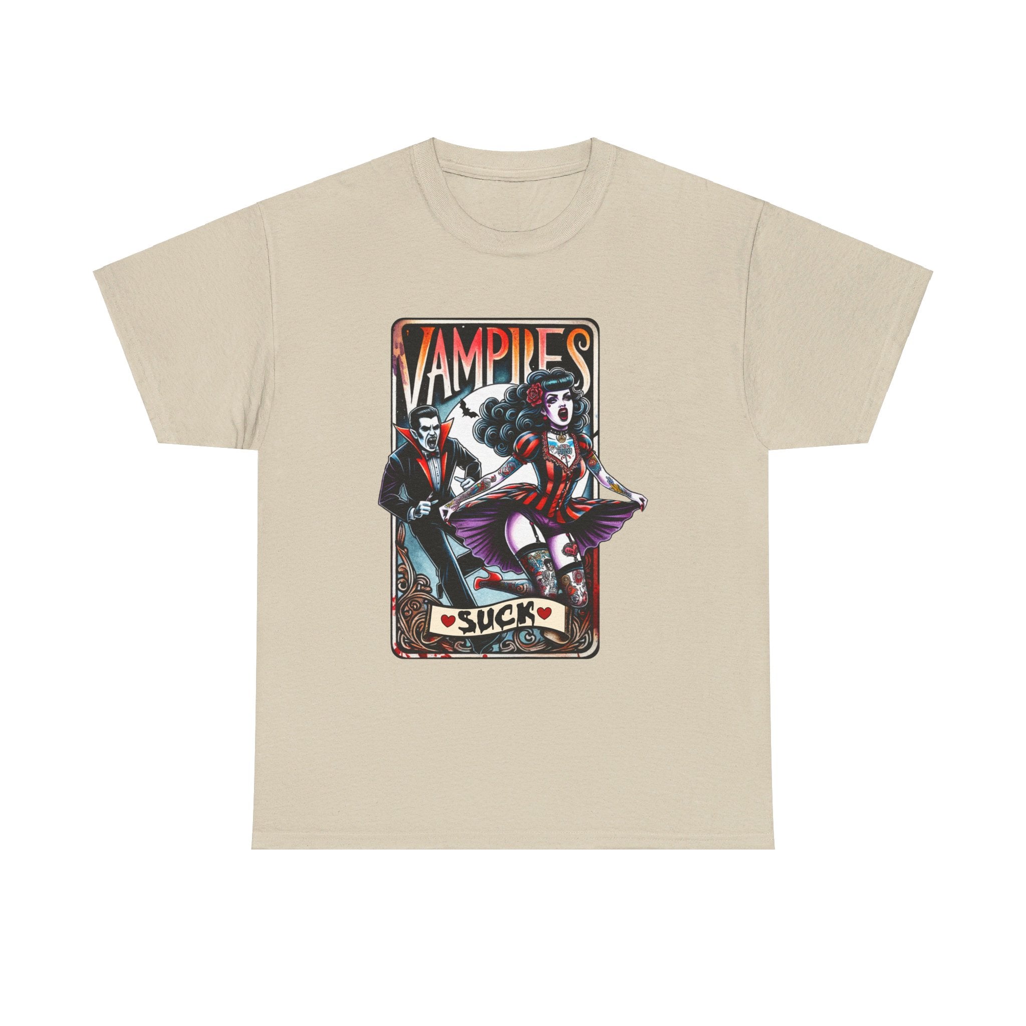 vampires suck horror art Unisex Heavy Cotton Tee men women