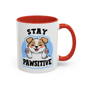 Cute Stay Pawsitive Coffee Mug - Perfect Gift for Dog Lovers mental health