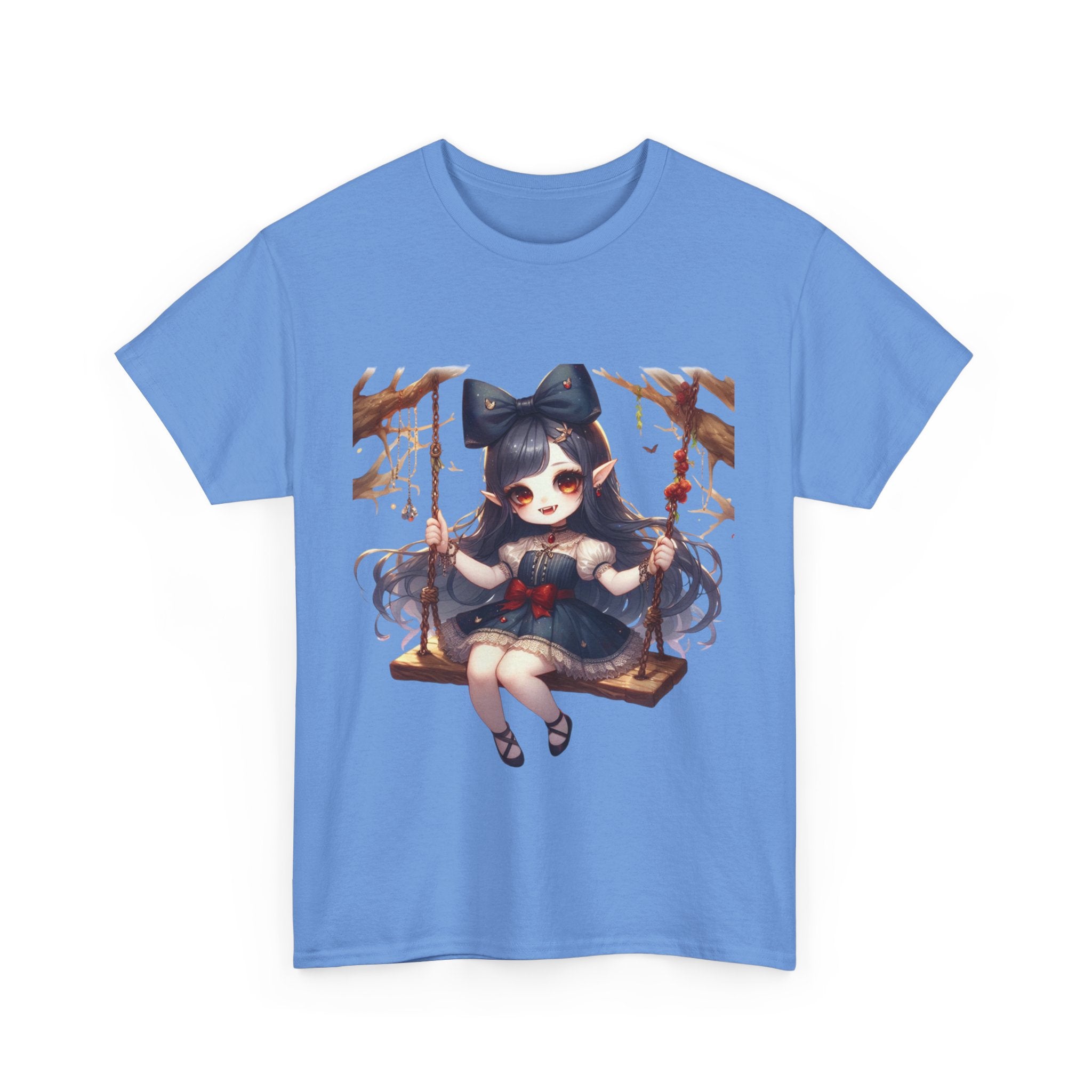 vampire girl on a swing horror Unisex Heavy Cotton Tee men women halloween #23