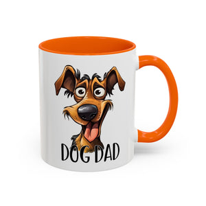 Dog Dad Accent Coffee Mug - Fun Gift for Dog Lovers, Pet Fathers, Father's Day, Birthday, Coffee Lovers