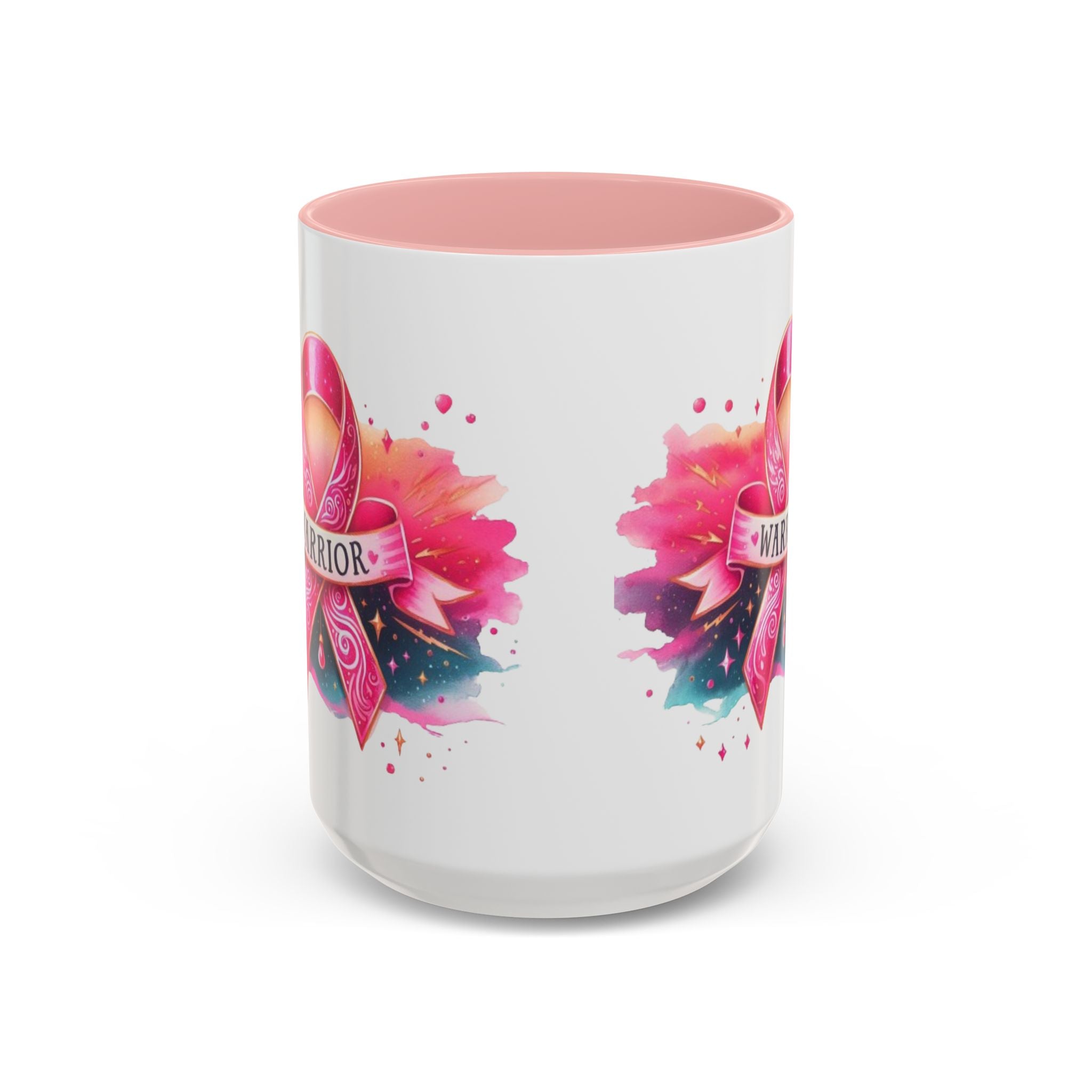 Pink Ribbon Warrior Coffee Mug, Support Breast Cancer Awareness Gift, Inspirational Mug, Cancer Survivor Merchandise, 11oz 15oz Mug