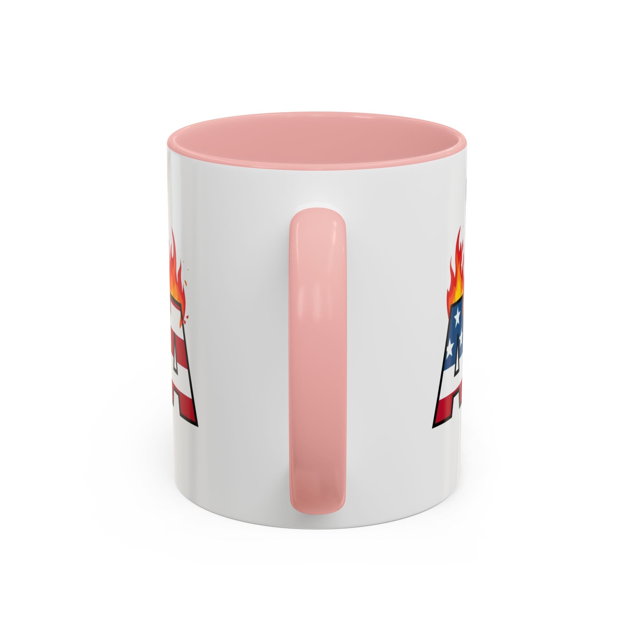 america in flames I'm fine everything is fine  Coffee Mug with American Flag