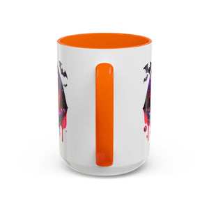 Gothic Vampire Coffee Mug, Halloween Mug, Dark Aesthetic, bats, Spooky Home Decor, Unique Coffee Cup