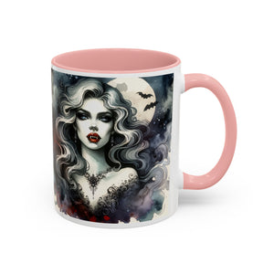 Gothic vampire Elegance Coffee Mug,  Halloween Decor, Dark Art Mug, Spooky Homeware