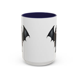 gothic vampire girl with wings horror art Accent Coffee Mug (11, 15oz) vamp14