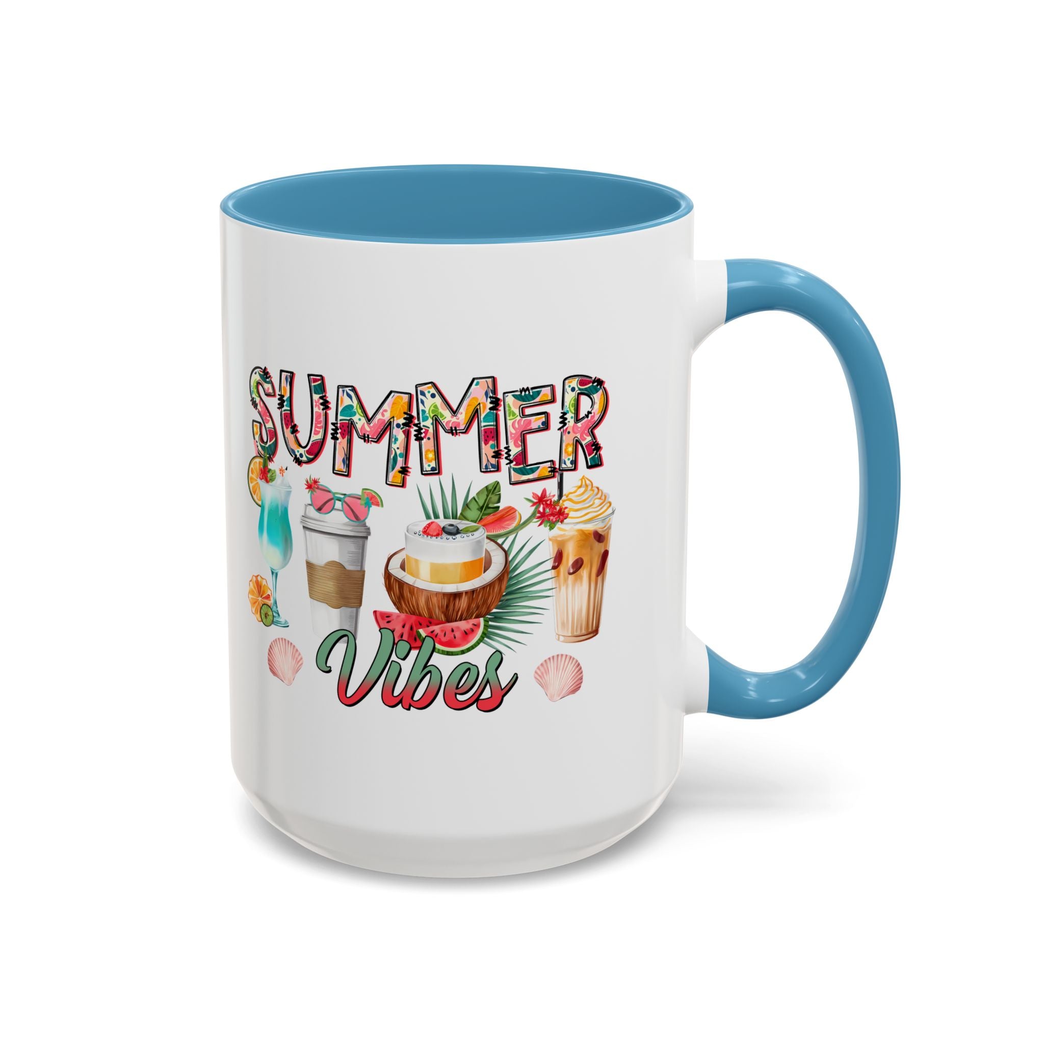 Summer Vibes Accent Coffee Mug - 11oz & 15oz - Perfect for Sunny Days & Celebrations