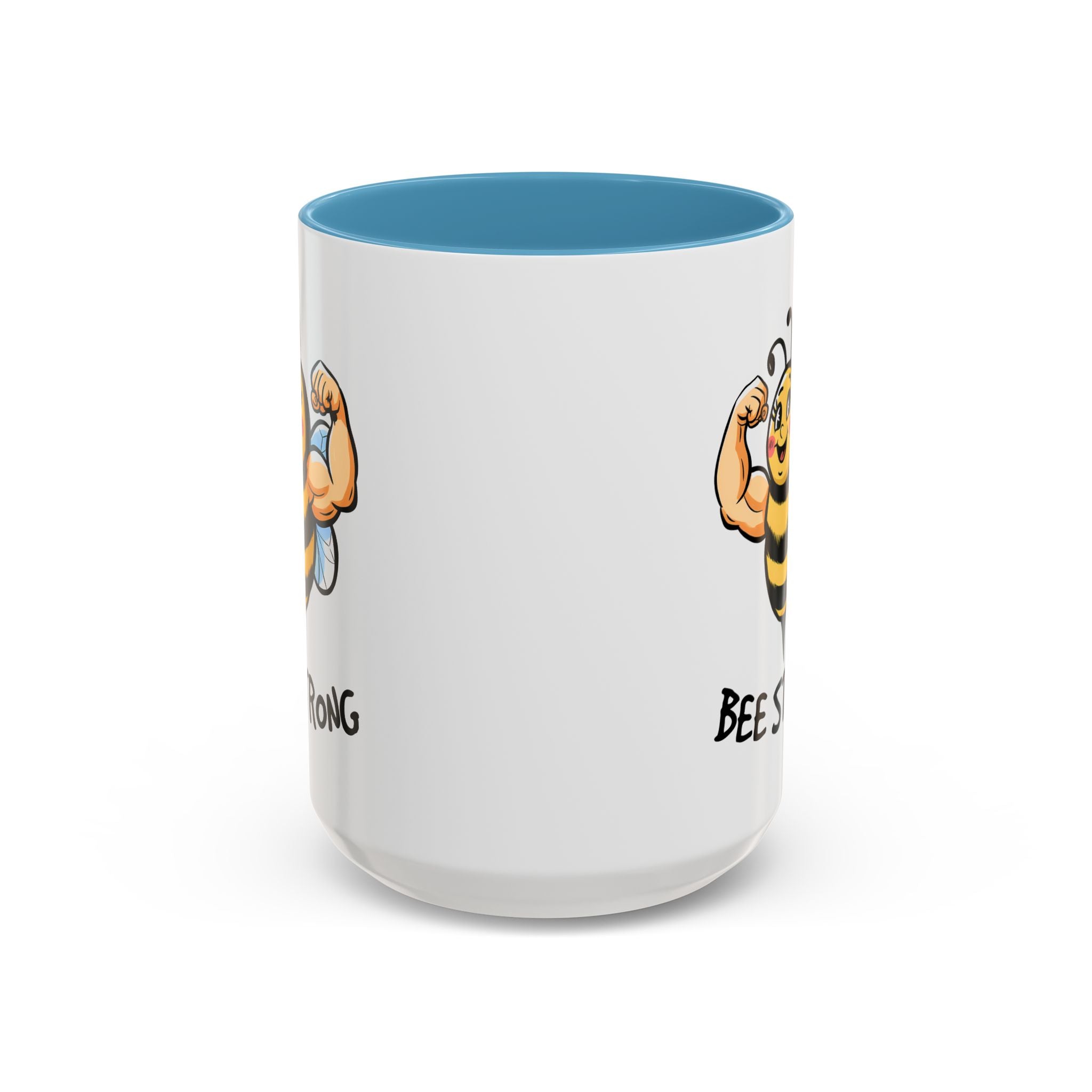 Bee Strong Accent Coffee Mug - Motivational Mug for Strength and mental health