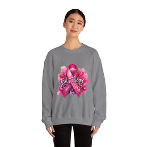 Breast Cancer Awareness Sweatshirt, Faith Hope Love Crewneck, Comfort Fashion, Supportive Gift for Her, Pink Ribbon Apparel