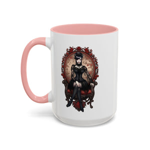 Gothic Elegance Coffee Mug - Unique Black Accent Mug for Witchy Vibes, Perfect Gift for Halloween, Goth Decor, Coffee Lovers, & Spooky