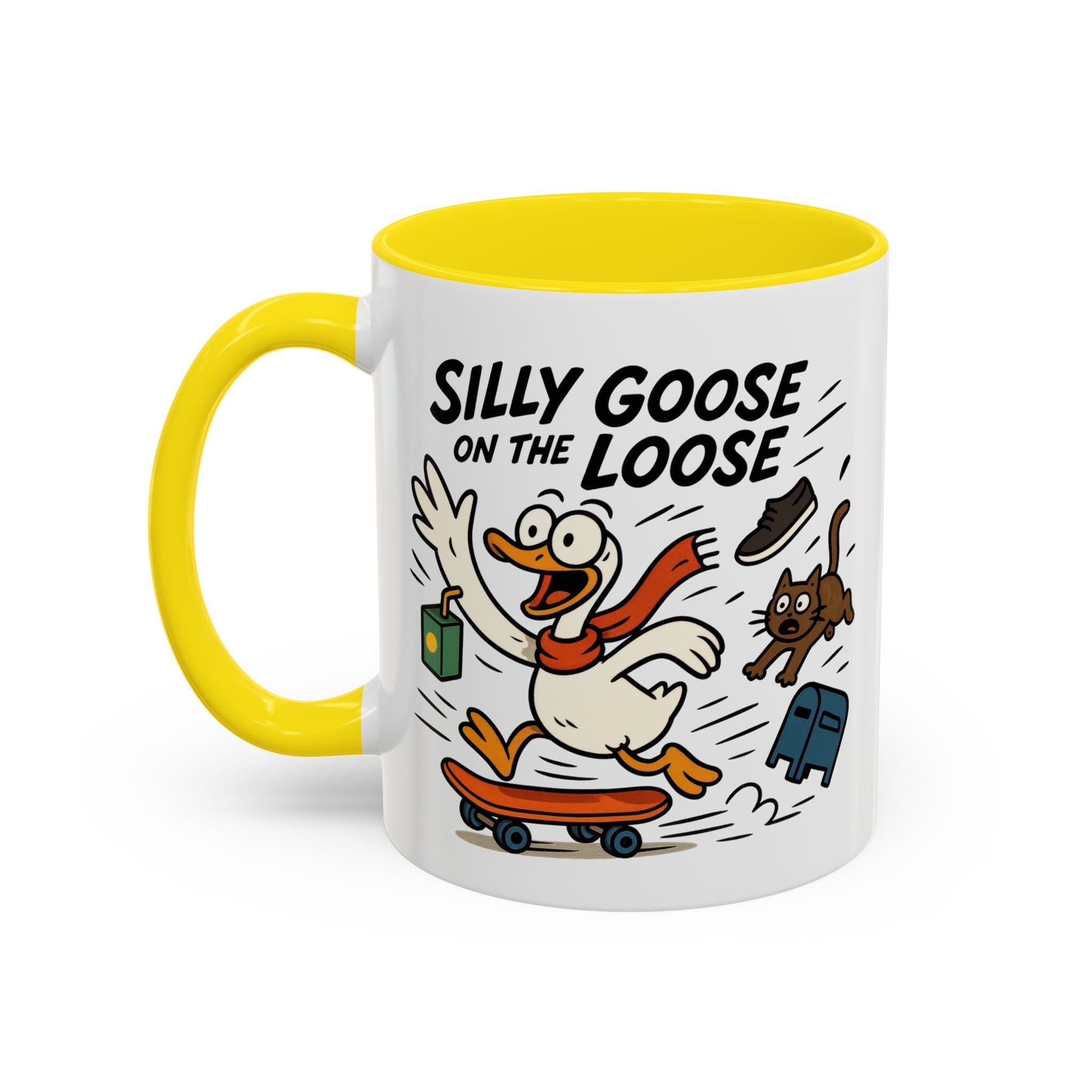 Silly Goose Coffee Mug - Fun Gift for Animal Lovers, Quirky Desk Decor, Inspirational Drinkware, Home & Office Tea Cups