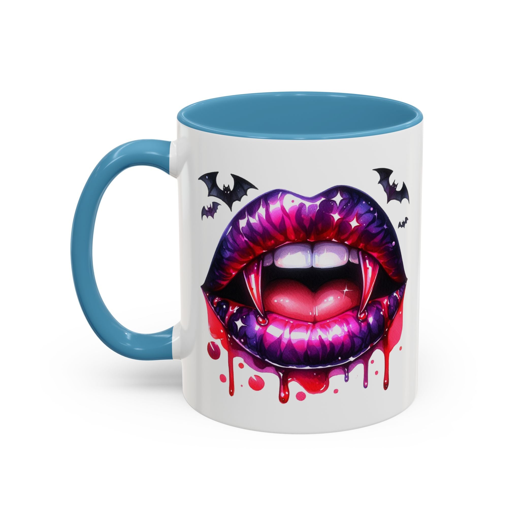 Gothic Vampire Coffee Mug, Halloween Mug, Dark Aesthetic, bats, Spooky Home Decor, Unique Coffee Cup