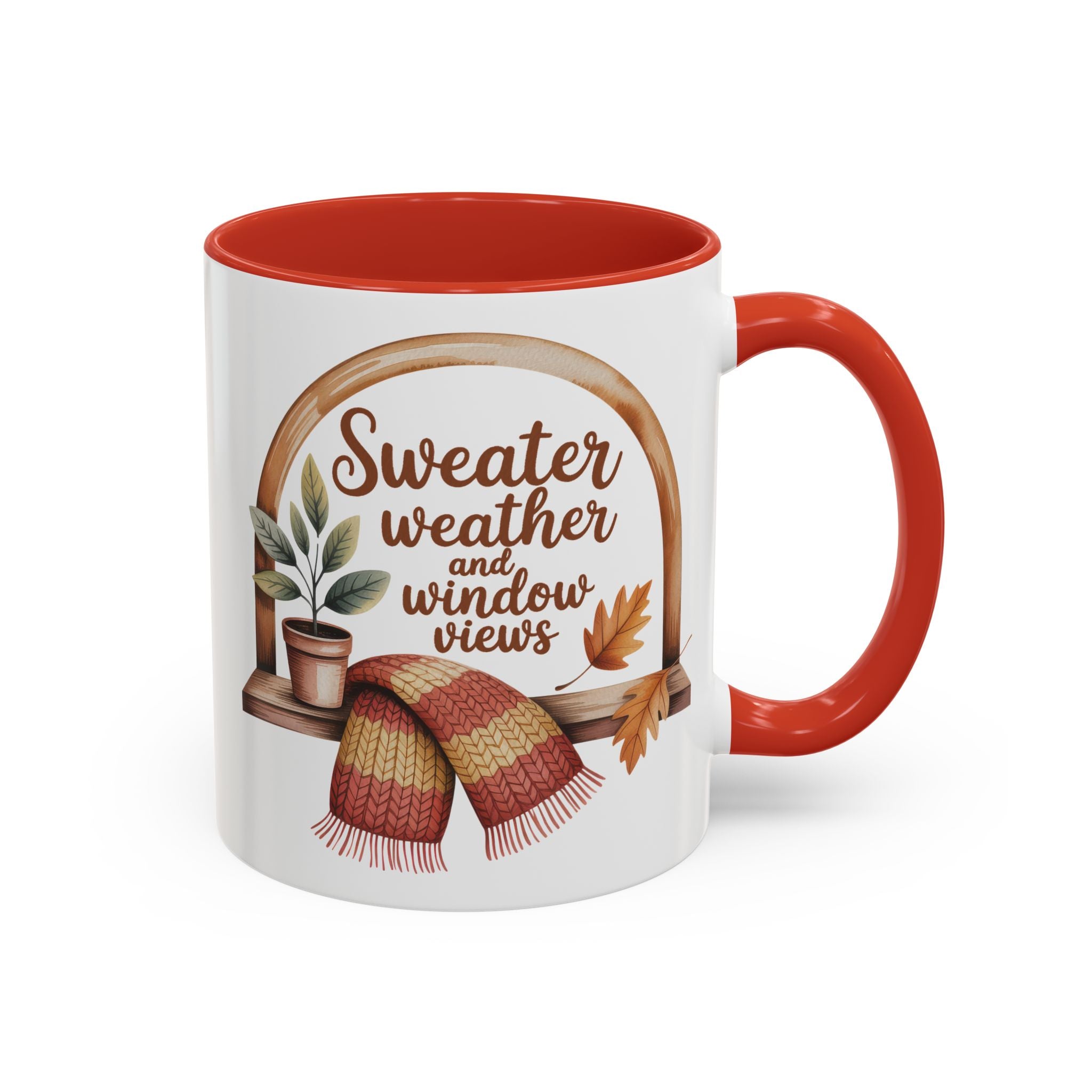 Sweater Weather Coffee Mug - Cozy Autumn Vibes fall season vibe winter gateway