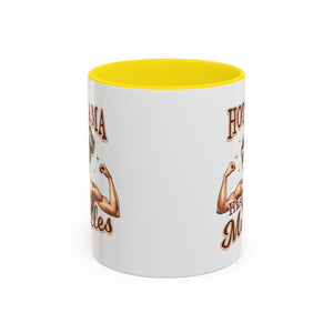 Hot Mama Has Muscles Coffee Mug - Fun & Motivational 11/15oz Accent Mug for Fitness Lovers