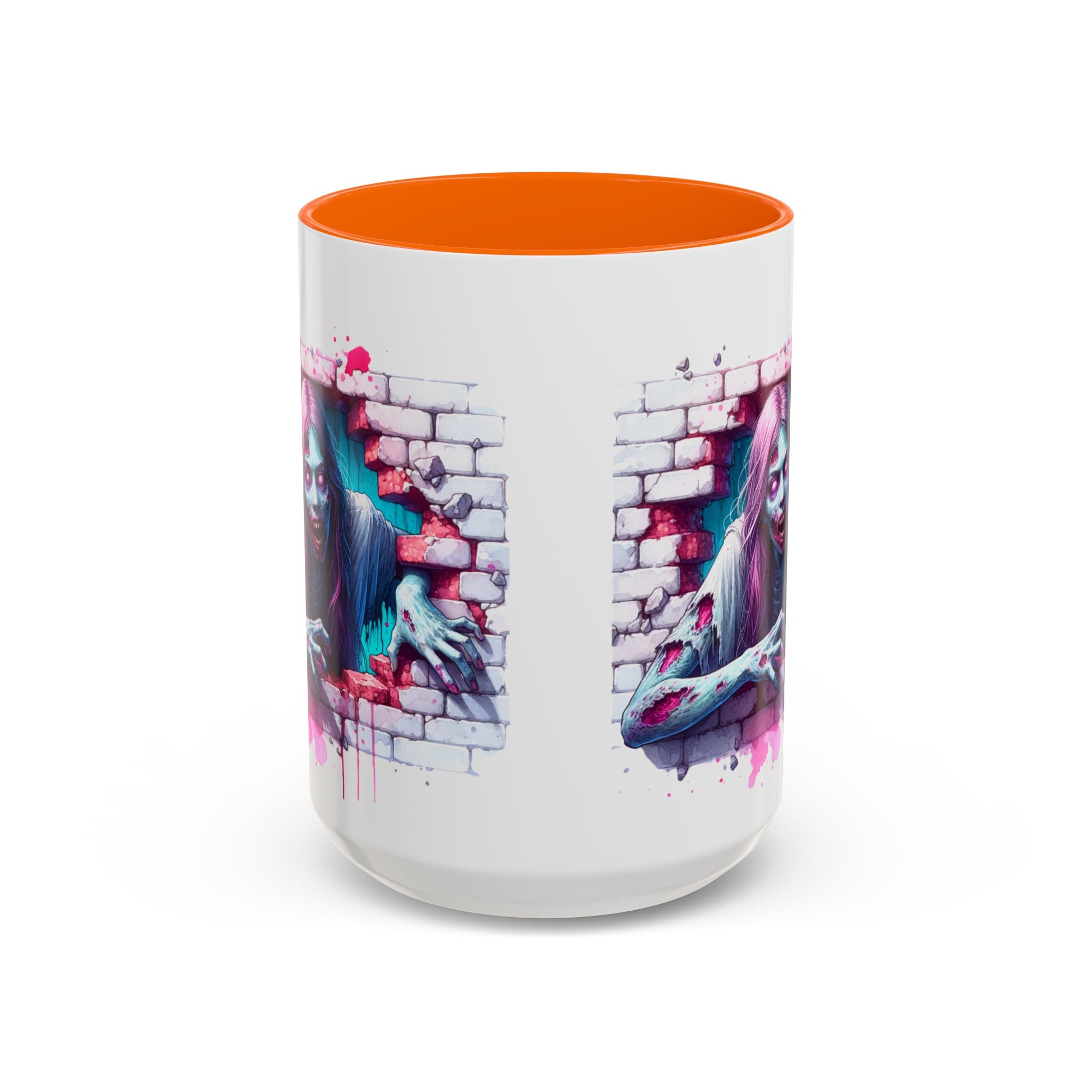 Spooky Zombie Accent Coffee Mug | Halloween Gift, Horror Decor, Unique Coffee Cup, Gothic Style, Zombie Art