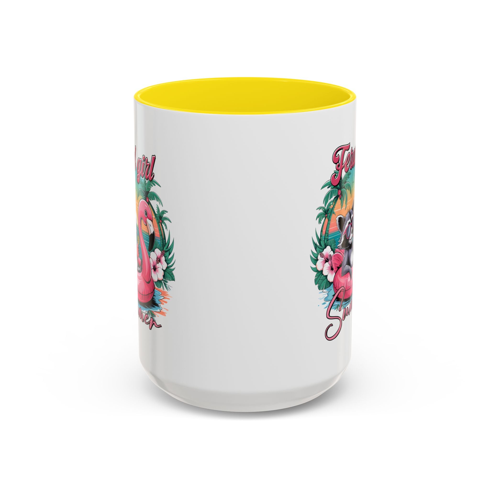 Feral Girl Summer Coffee Mug - Accent Design for Animal Lovers