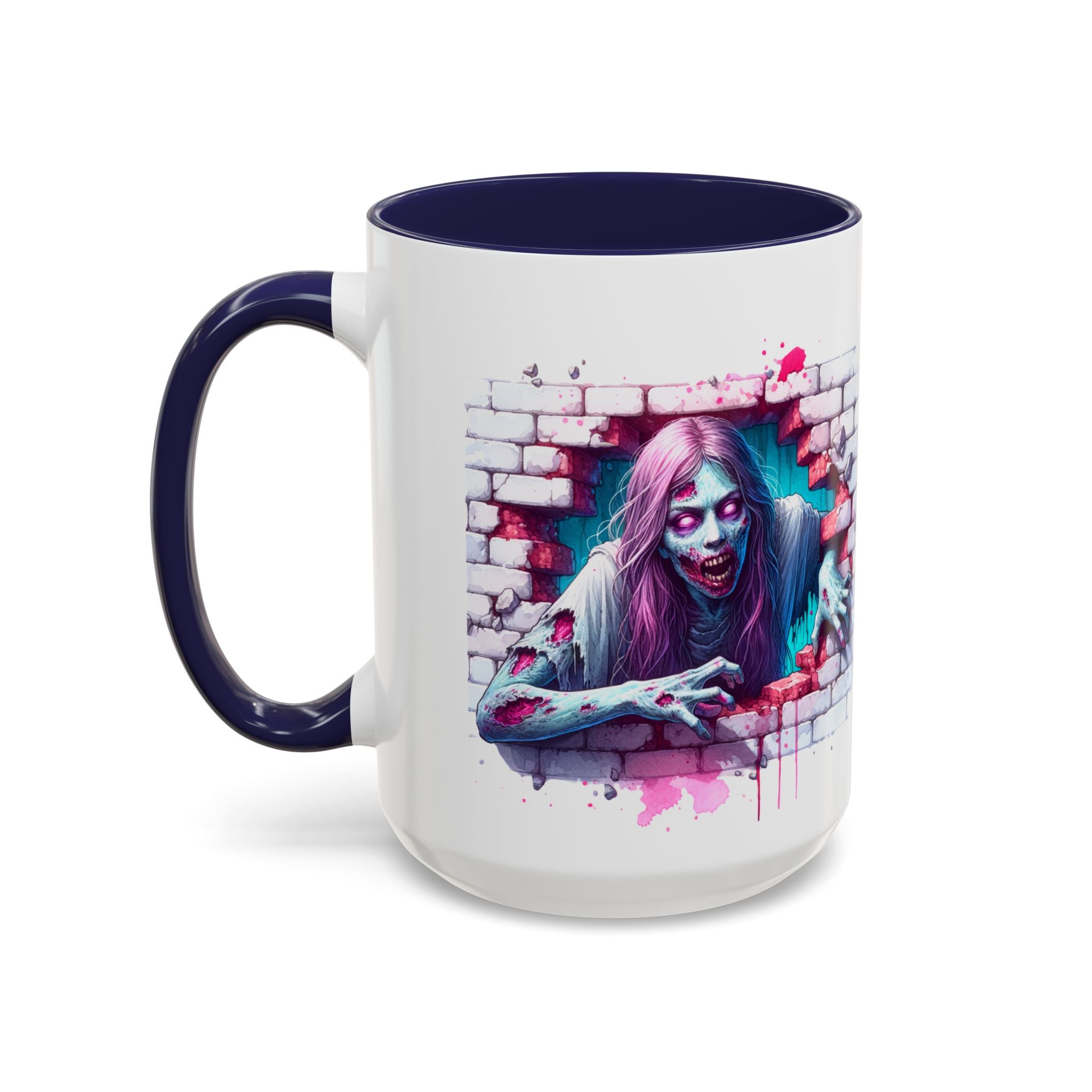 Spooky Zombie Accent Coffee Mug | Halloween Gift, Horror Decor, Unique Coffee Cup, Gothic Style, Zombie Art