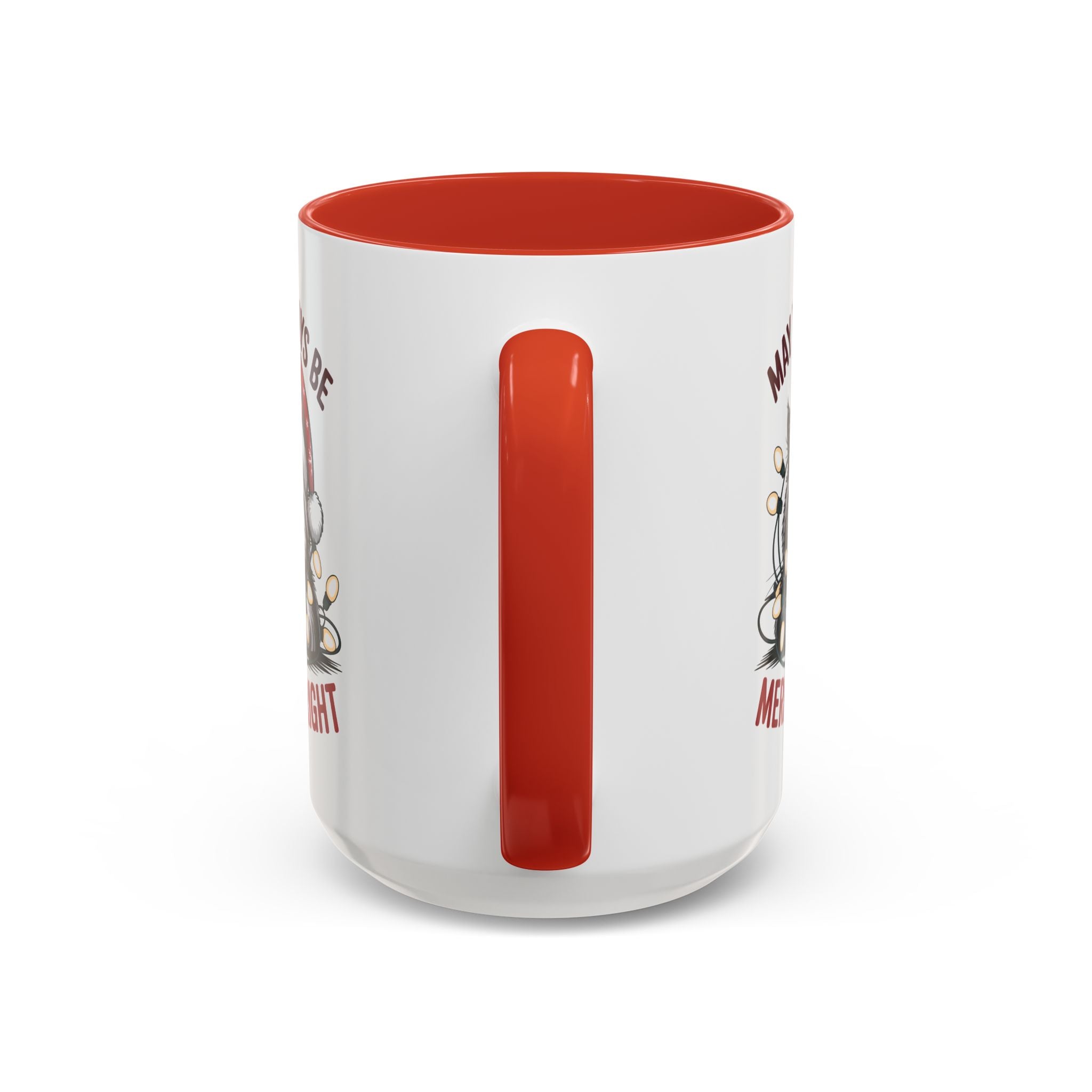 Funny Holiday Cat Mug - "May Your Days Be Merry & Bright"