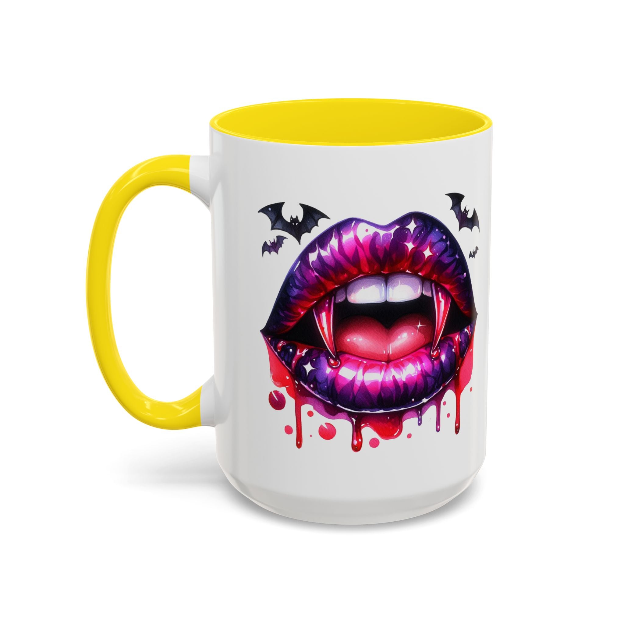 Gothic Vampire Coffee Mug, Halloween Mug, Dark Aesthetic, bats, Spooky Home Decor, Unique Coffee Cup