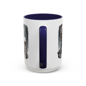 Stylish Skull Coffee Mug, Gothic Drinkware, Staying Alive Gift for Halloween, Funny Office Mug, Alternative Drinkware