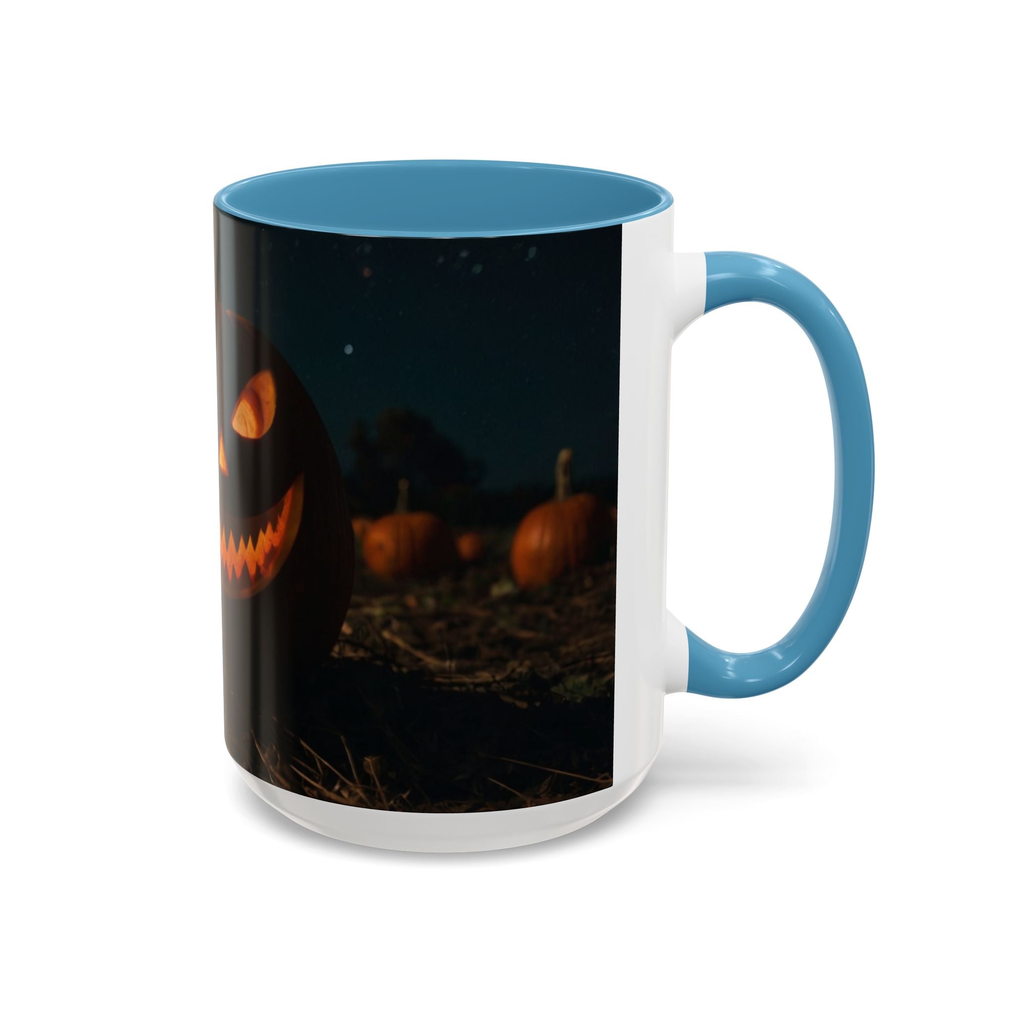 Halloween Pumpkin Accent Coffee Mug - Spooky Design for Fall Celebrations horror full moon