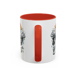 Skull Rainbow Coffee Mug, Unique Gift for Coffee Lovers, Halloween Decor, Daily Motivation Mug, Fun Skull Design
