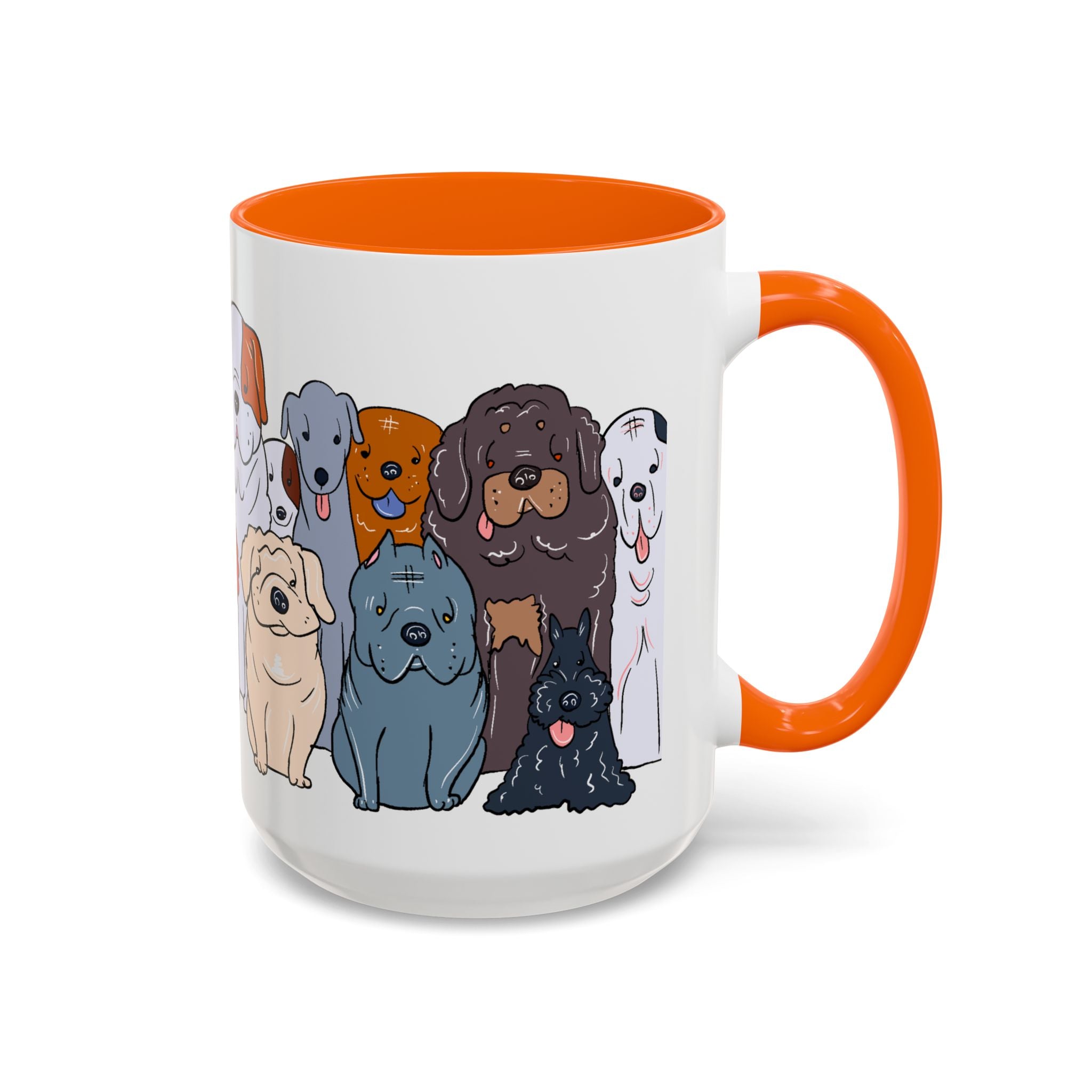 Cute Dog Breed Accent Coffee Mug, Pet Lover Gift, Canine Mug, Gifts for Dog Owners, Puppy Lover Mug