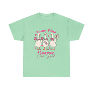 cancer awareness Cheer Squad Goose Tee - Perfect for Cheerleaders, Team Spirit, Bird Lovers, Fun Gifts, Casual Wear