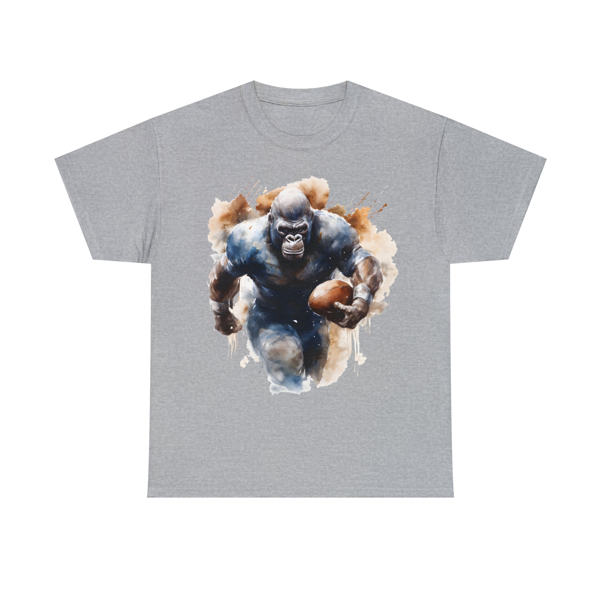 funny Football gorilla t shirt gift Unisex Heavy Cotton Tee