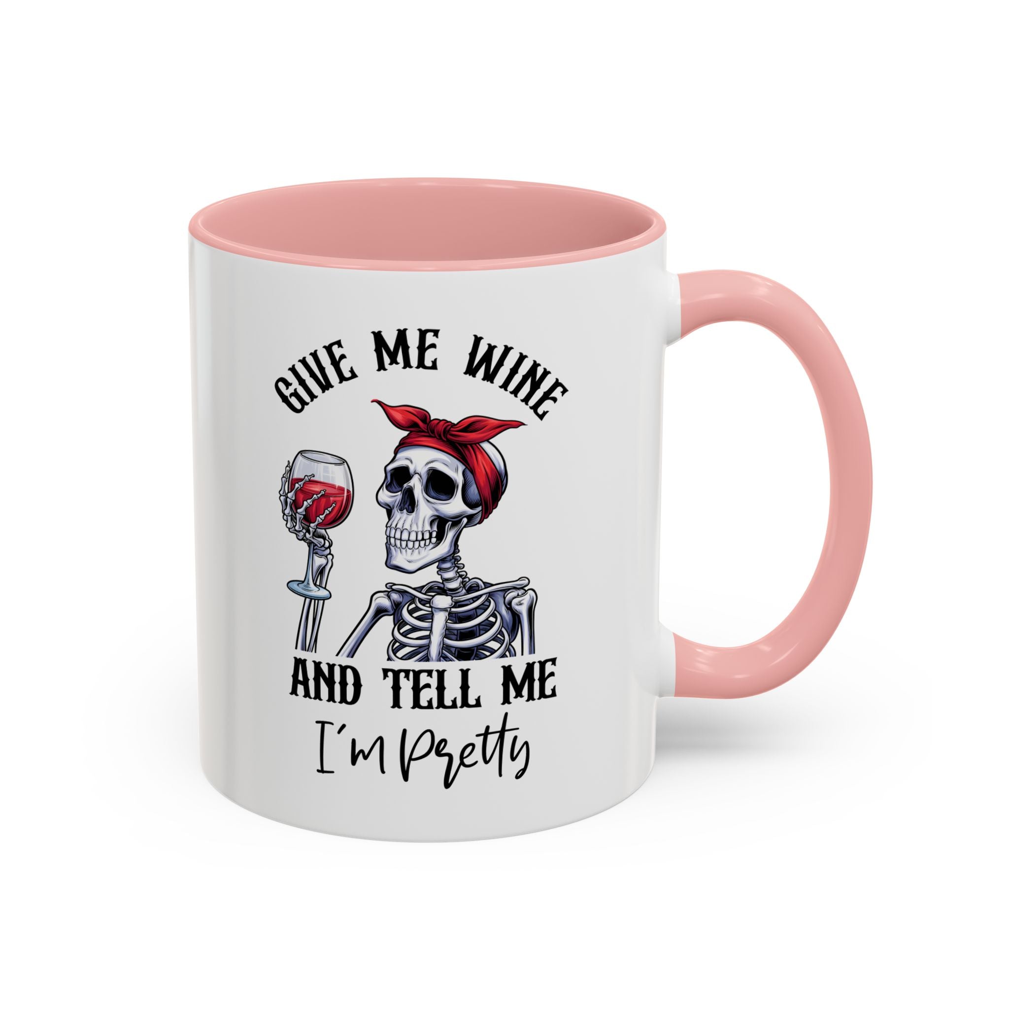 Skeleton Wine Coffee Mug, Funny Gift for Wine Lovers, Halloween Decor, Office Coffee Cup, Unique Skeleton Mug