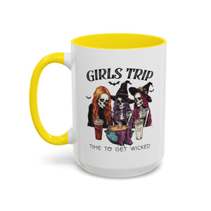 Wicked Girls Trip Coffee Mug, Halloween Gift, Spooky Vibes, Friends Gatherings, Witchy Decor, Fun Drinking Mug