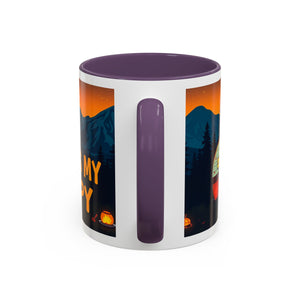 Camping Therapy Mug - Adventure Lover's Coffee Cup, Gift for Campers, Hiking Drinkware, Outdoorsy Coffee Mug, Nature Lover's Cup