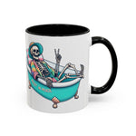 Rest in Peace Skeleton Coffee Mug - Fun Halloween Gift, Unique Home Decor, Hilarious Office Cup, Quirky Birthday Present, Spooky