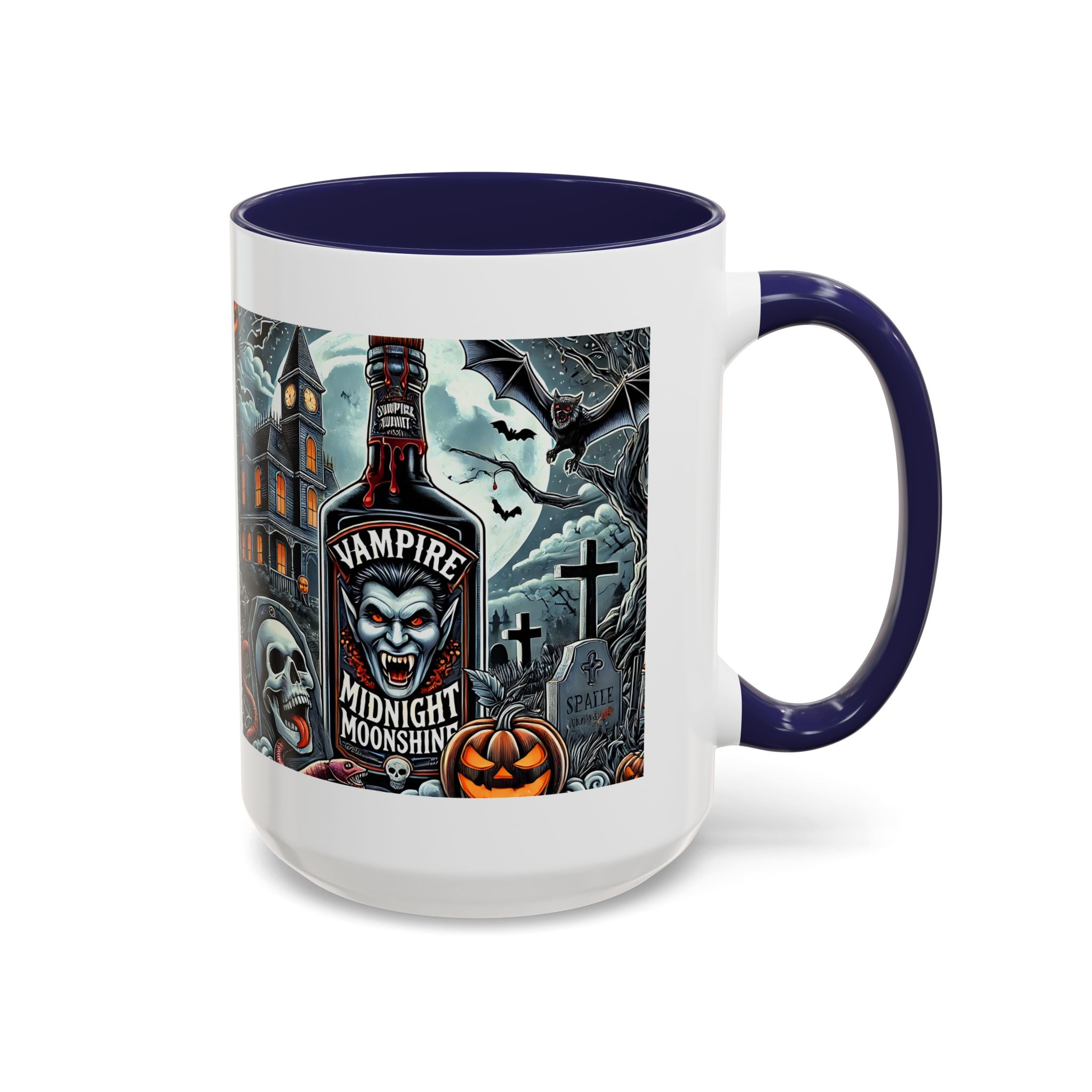 Gothic vampire Halloween Coffee Mug, Spooky Decor, Skull Design, Gift for Horror Lovers,  Party Essential, Unique Drinkware