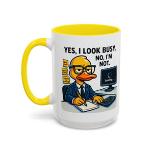 Funny Office Mug, Quirky Coffee Cup, Duck Humor Mug, Gift for Coworkers, Cute Desk Mug