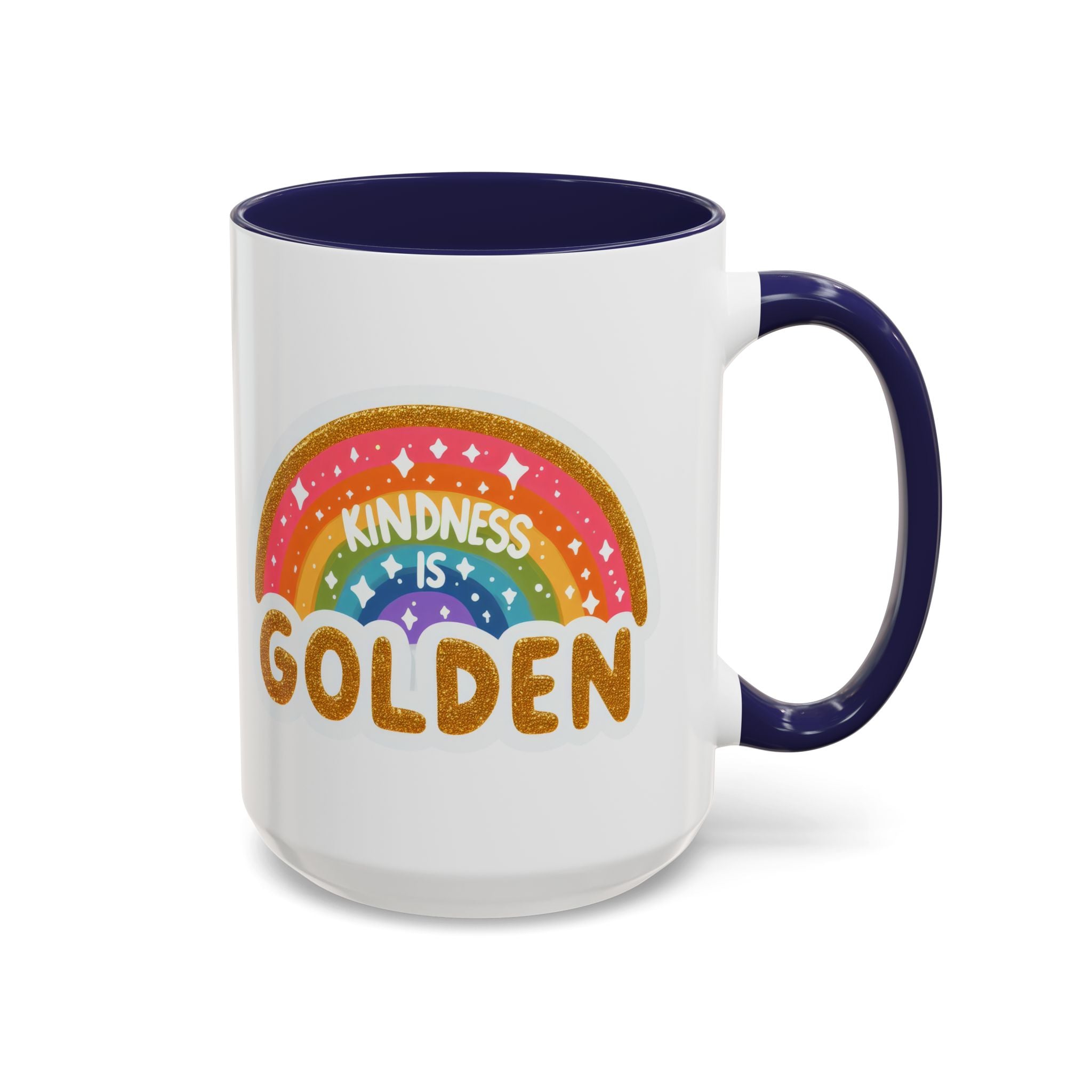 Kindness Is Golden Rainbow Accent Coffee Mug (11/15oz)