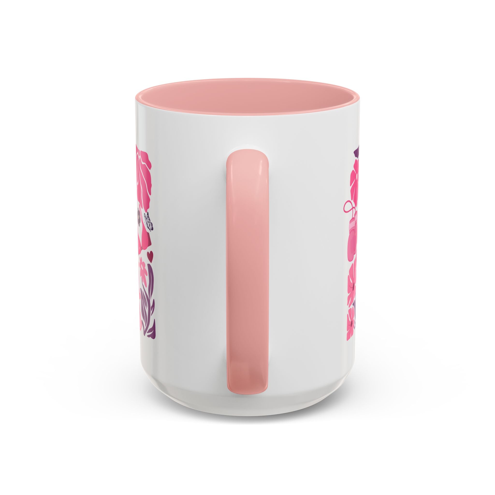 Pink Floral Awareness Coffee Mug, Breast Cancer Awareness Mug, Gift for Her, Supportive Drinkware, Motivational Mug