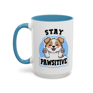 Cute Stay Pawsitive Coffee Mug - Perfect Gift for Dog Lovers mental health