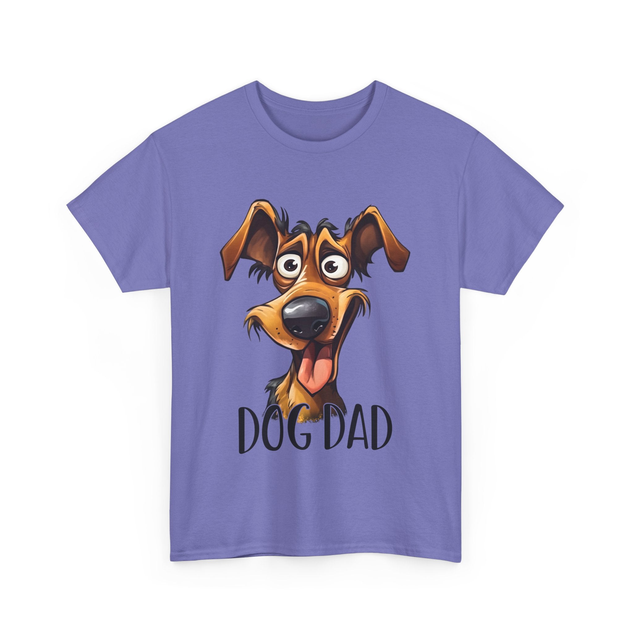 Dog Dad Unisex Heavy Cotton Tee, Pet Lover Gift, Fun Shirt for Father’s Day, Dog Owner Humor Tee, Great for Birthdays, Casual Wear