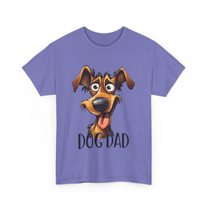Dog Dad Unisex Heavy Cotton Tee, Pet Lover Gift, Fun Shirt for Father’s Day, Dog Owner Humor Tee, Great for Birthdays, Casual Wear