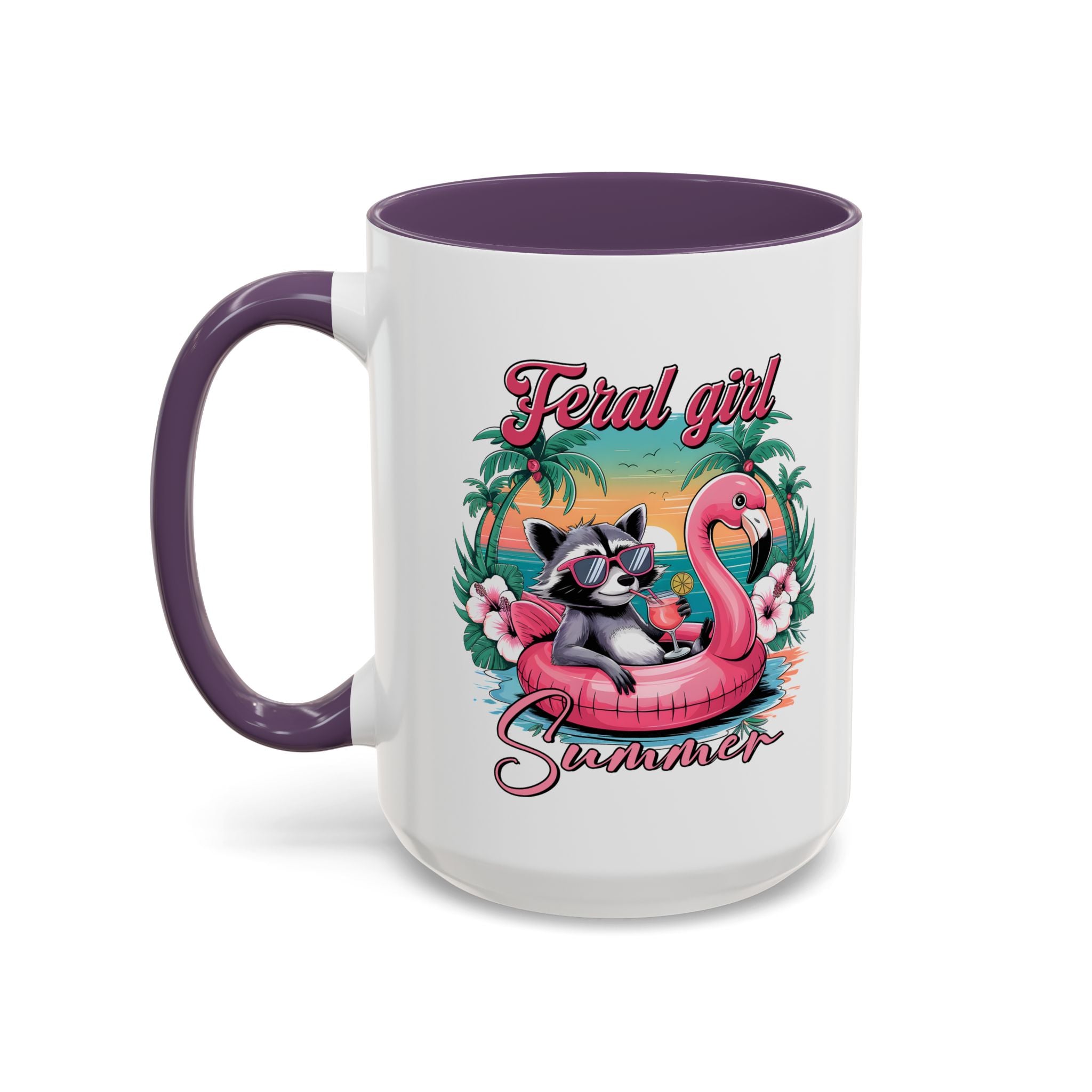 Feral Girl Summer Coffee Mug - Accent Design for Animal Lovers