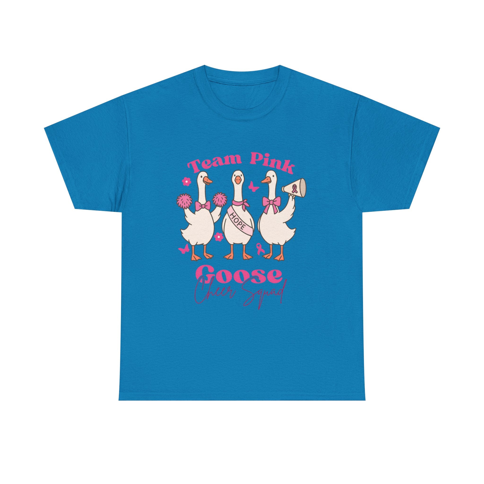 cancer awareness Cheer Squad Goose Tee - Perfect for Cheerleaders, Team Spirit, Bird Lovers, Fun Gifts, Casual Wear
