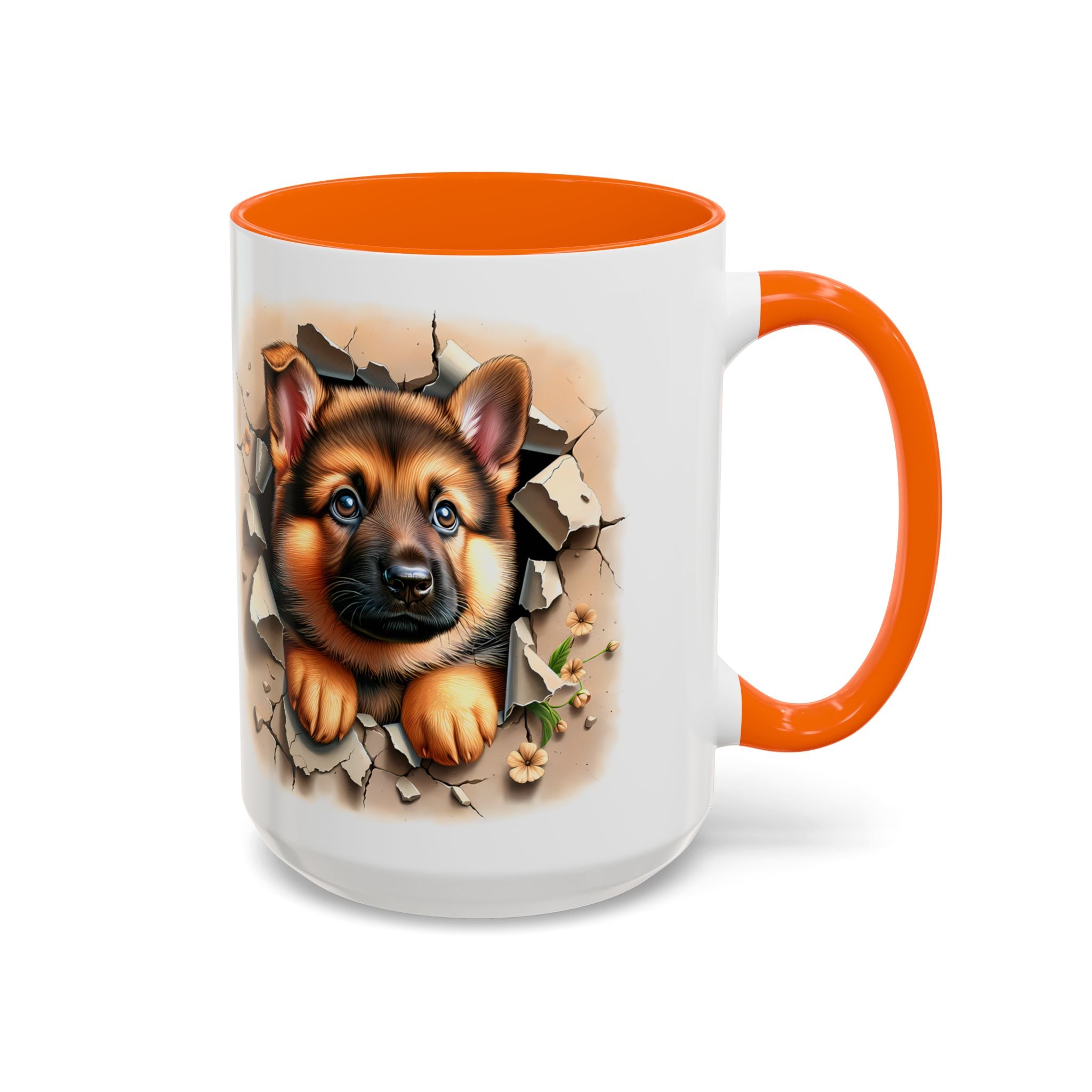 German Shepherd Accent Coffee Mug | Dog Lover Gift, Tasty Hot Beverage Cup, Pet Themed Kitchenware, Animal Adoption Cup, Unique Pet Gift