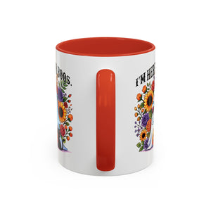 Spooky Floral Coffee Mug - I'm Here for Boos, Halloween Gift, Autumn Decor, Cute Ghost Mug, Cat Lover Drinkware