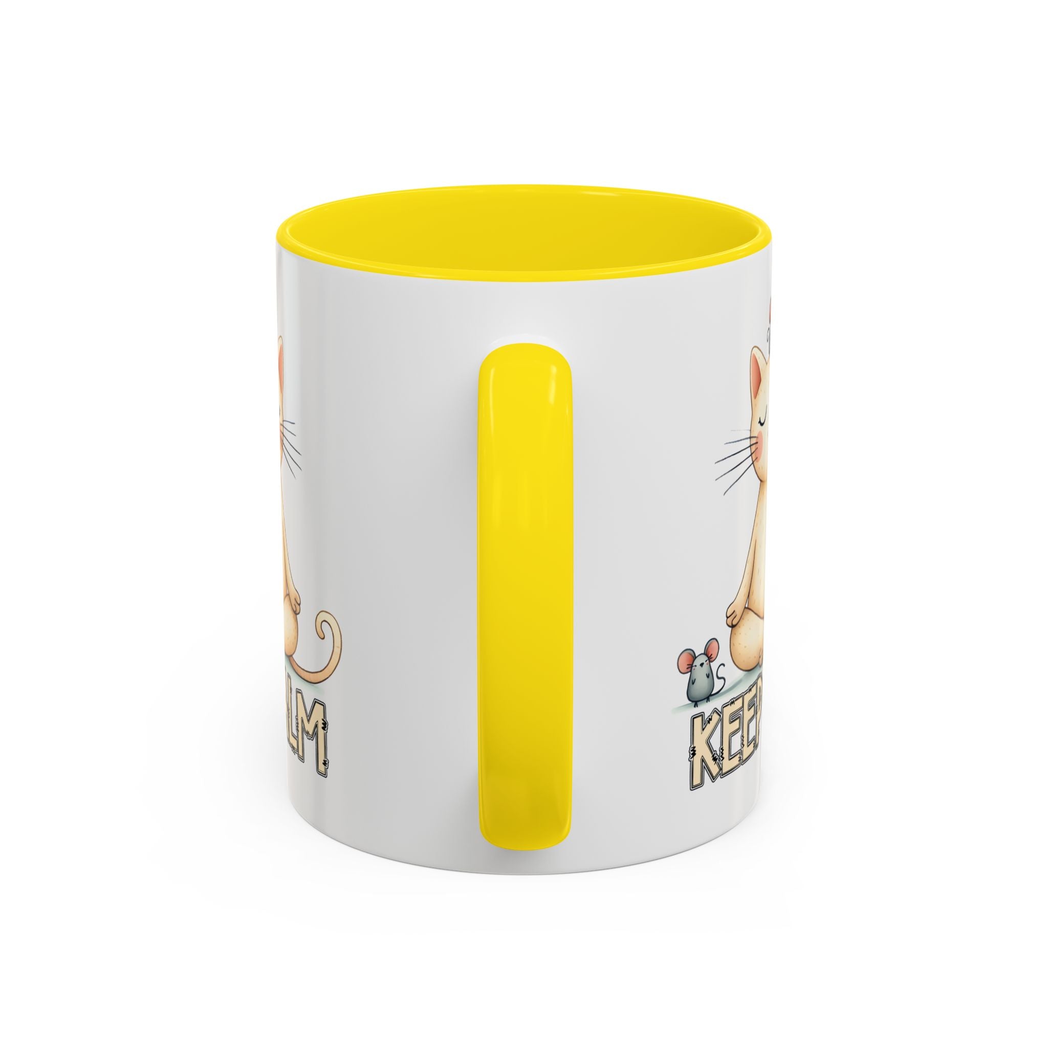 Serene Cat Coffee Mug, Funny Pet Lover's Gift, Cute Keepsake for Relaxation, Relaxing Drinkware, Quirky Home Decor