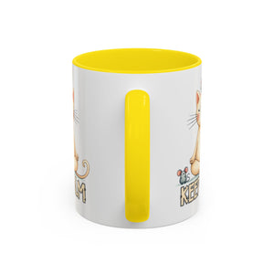Serene Cat Coffee Mug, Funny Pet Lover's Gift, Cute Keepsake for Relaxation, Relaxing Drinkware, Quirky Home Decor