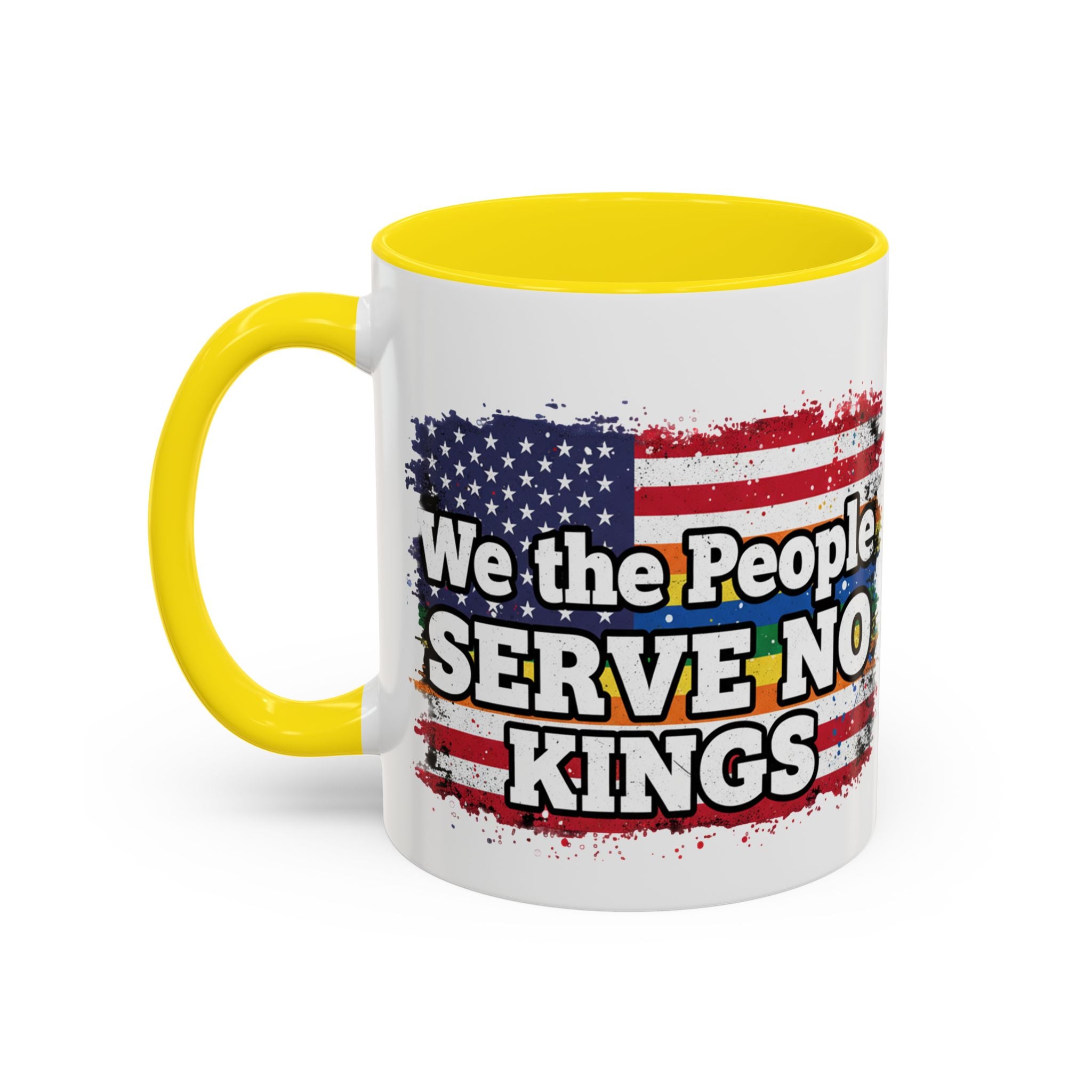 Patriotic Coffee Mug – "We the People Serve No Kings"