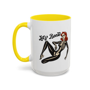 Spooky Skeleton Mug - Let's Bone, Halloween Gift, Gothic Coffee Cup, Unique Home Decor, Fun Drinkware